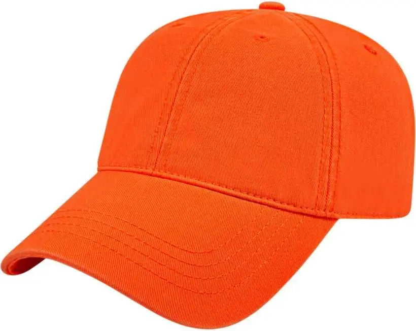 Cap America I1002 Relaxed Golf Cap - Orange - Orange / One Size Fits Most