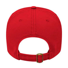 Cap America I1002 Relaxed Golf Cap - Red - Red / One Size Fits Most
