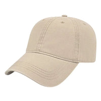 Cap America I1002 Relaxed Golf Cap - Stone - Ivory / One Size Fits Most