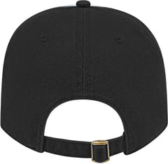 Cap America I1002 Relaxed Golf Cap - White Black - White Black / One Size Fits Most