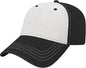 Cap America I1002 Relaxed Golf Cap - White Black - White Black / One Size Fits Most