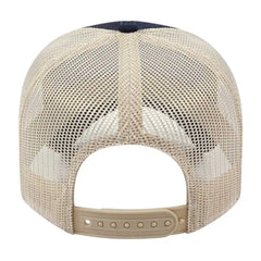 Cap America i1011 Sublimated Flag Visor Cap with Mesh Back - Navy Stone - Navy Gray / One Size Fits Most
