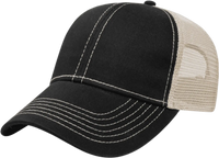 Cap America i1050 Super Soft Mesh Back Cap Black Tan Black Tan / One Size Fits Most