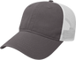 Cap America I1077 Washed Chino Twill & Washed Soft Mesh Cap Charcoal White Charcoal White / One Size Fits Most