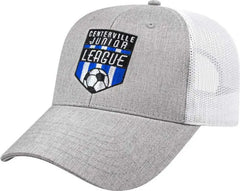 Cap America I1081 Heathered Polyester with Ultra Soft Mesh Back Cap Gray White Gray White / One Size Fits Most