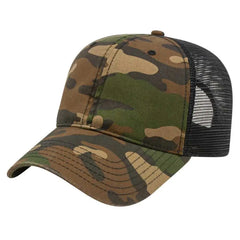 Cap America I2008 Woodland Camo with Soft Mesh Back Cap Woodland Black Multi colored / One Size Fits Most