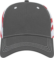 Cap America I2011 Flag Mesh Back Cap Charcoal White Dark Gray White / One Size Fits Most