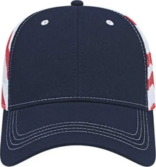 Cap America I2011 Flag Mesh Back Cap Navy White Navy White / One Size Fits Most