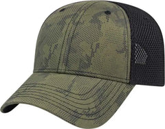 Cap America I2012 Tactical Tonal Screen Print Cap - Loden Black - Forest Black / One Size Fits Most