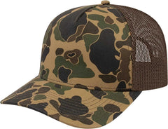 Cap America i2023 Duck Camo Trucker Mesh Back Cap - Walnut Brown - Walnut Brown / One Size Fits Most