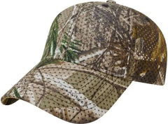 Cap America I2028 Polyester Large Mesh Camo Cap - Realtree AP - Realtree AP / One Size Fits Most