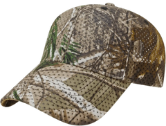 Cap America I2028 Polyester Large Mesh Camo Cap - Realtree AP - Realtree AP / One Size Fits Most