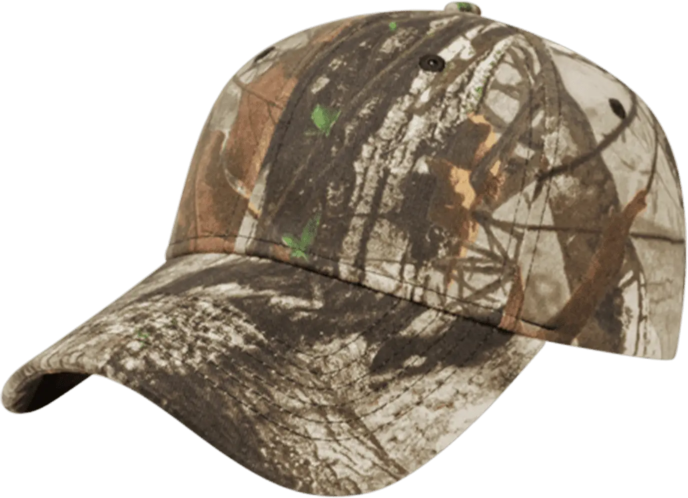 Cap America I2030 Structured Six Panel Camo Cap - Mossy Oak Original Bottomland - Realtree / One Size Fits Most