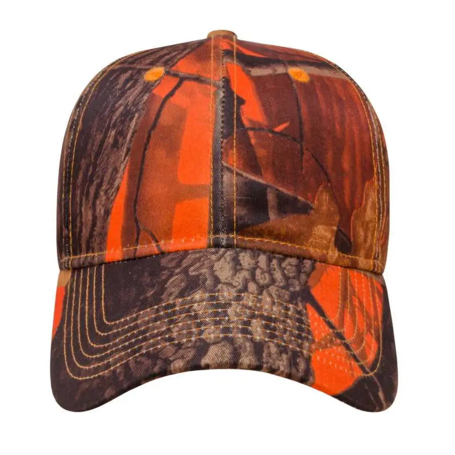 Cap America I2032 Orange Ridge Camo Cap - Orange Ridge - Orange / One Size Fits Most