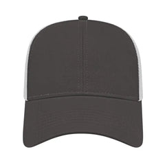 Cap America I3025 Two Tone Mesh Back Cap Charcoal White Dark Gray White / One Size Fits Most