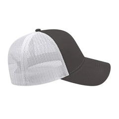 Cap America I3025 Two Tone Mesh Back Cap Charcoal White Dark Gray White / One Size Fits Most