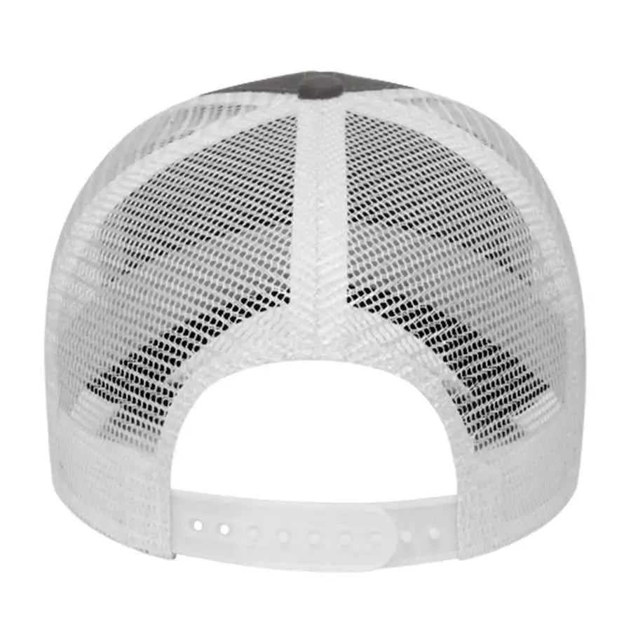 Cap America I3025 Two Tone Mesh Back Cap - Charcoal White - Dark Gray White / One Size Fits Most