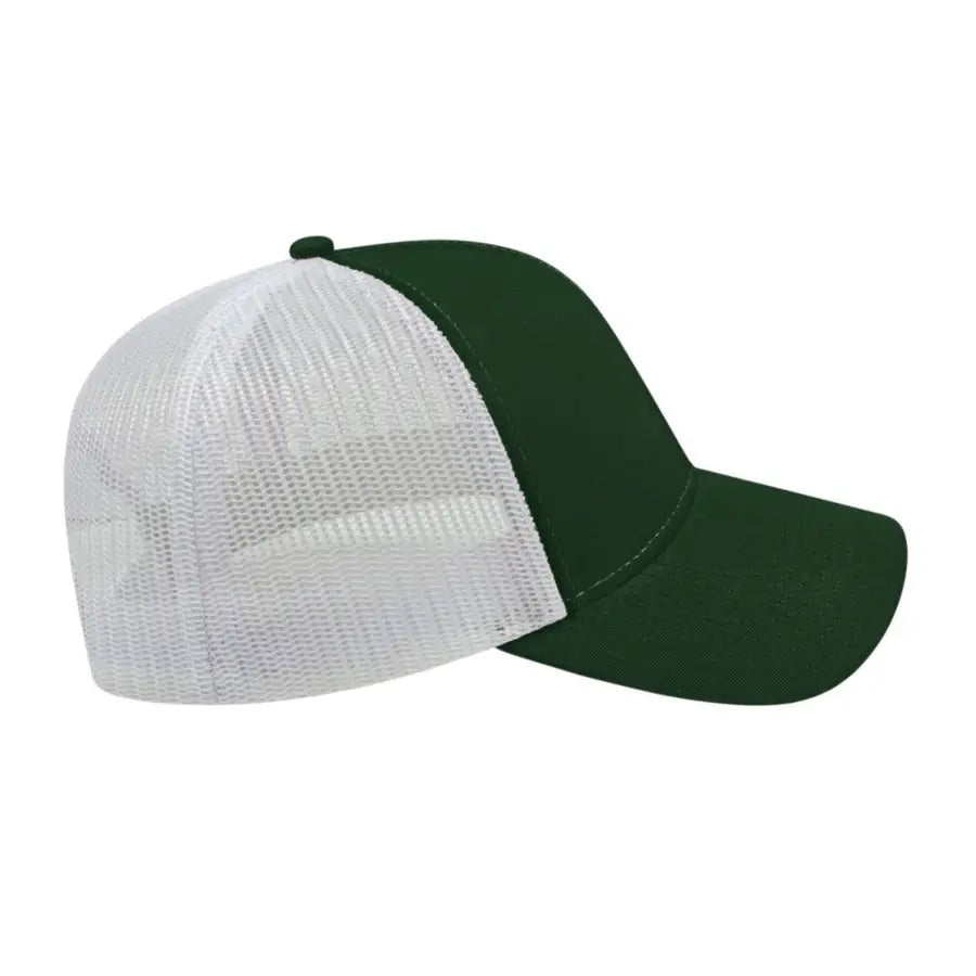Cap America I3025 Two Tone Mesh Back Cap - Forest Green White - Forest White / One Size Fits Most