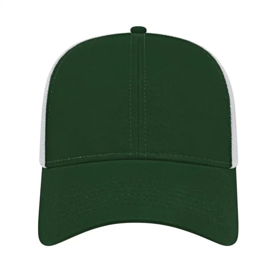 Cap America I3025 Two Tone Mesh Back Cap - Forest Green White - Forest White / One Size Fits Most