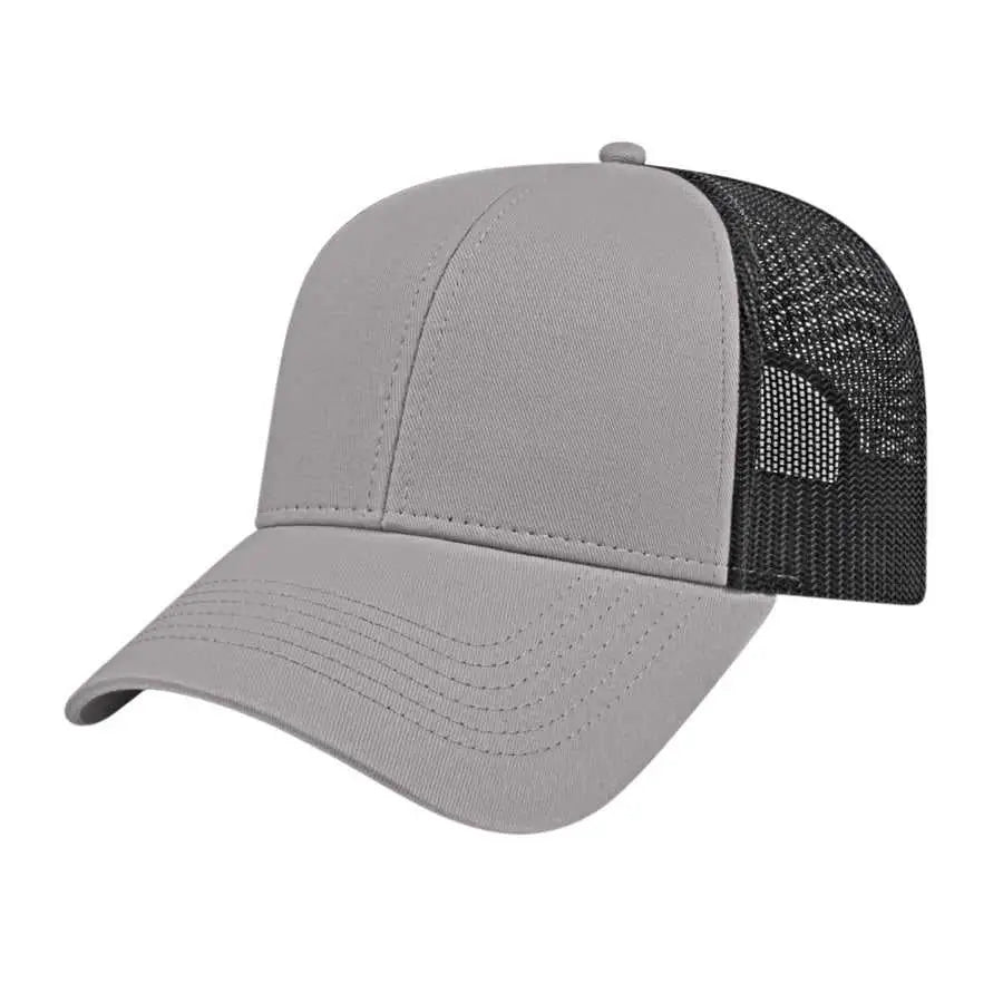 Cap America I3025 Two Tone Mesh Back Cap - Gray Black - Gray Black / One Size Fits Most