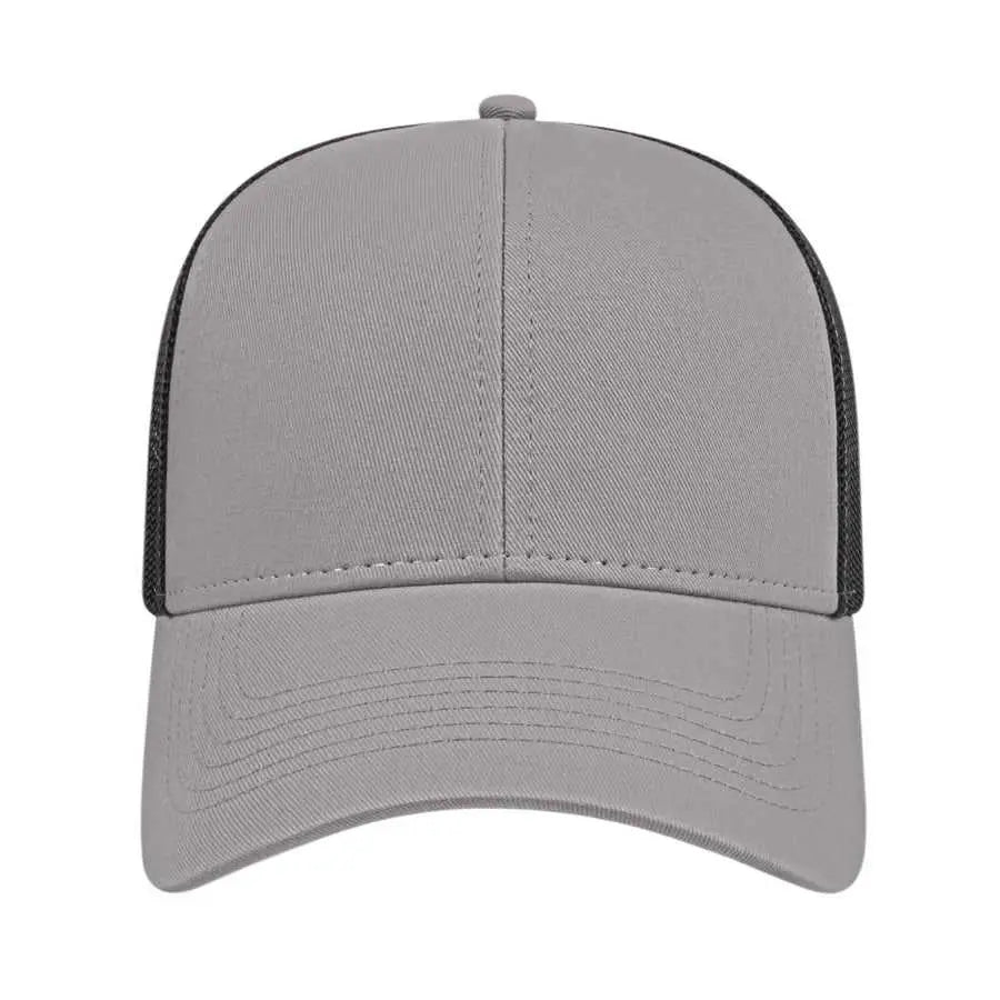Cap America I3025 Two Tone Mesh Back Cap - Gray Black - Gray Black / One Size Fits Most