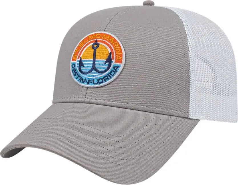 Cap America I3025 Two Tone Mesh Back Cap - Gray White - Gray White / One Size Fits Most