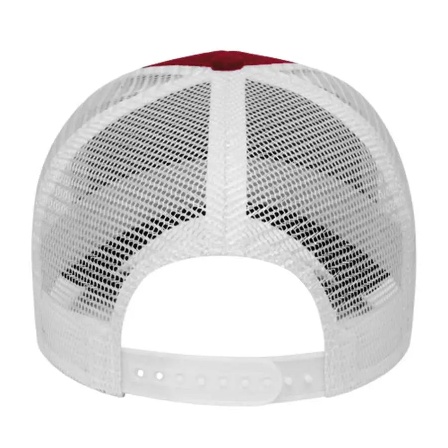 Cap America I3025 Two Tone Mesh Back Cap - Maroon White - Maroon White / One Size Fits Most