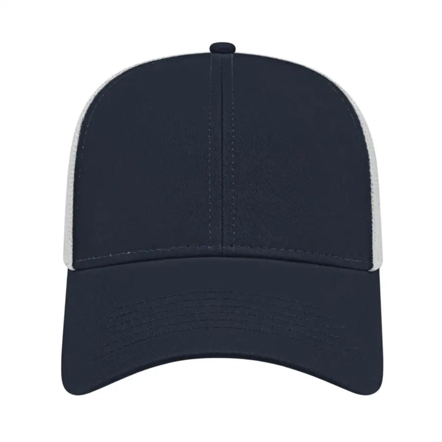 Cap America I3025 Two Tone Mesh Back Cap - Navy White - Navy White / One Size Fits Most