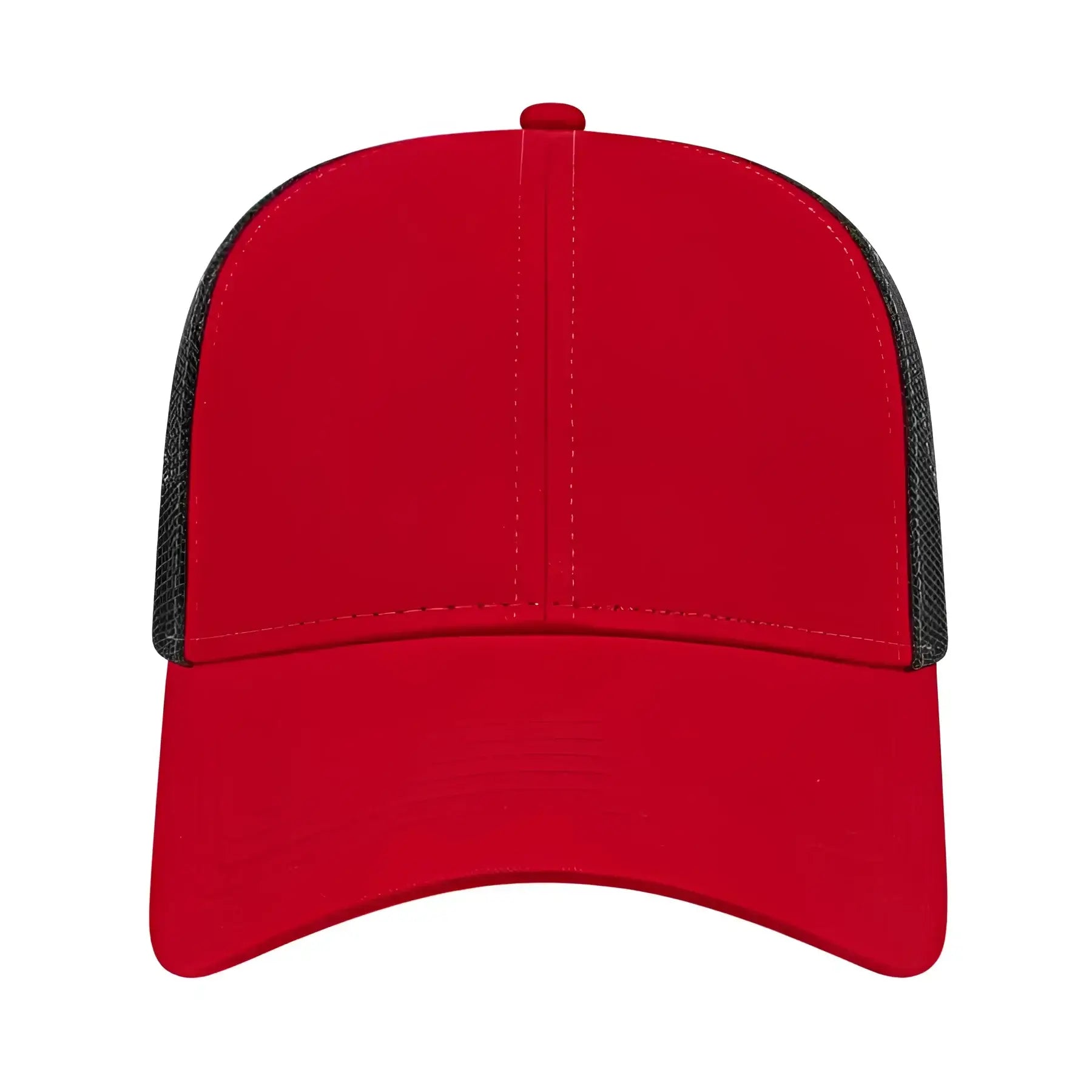 Cap America I3025 Two Tone Mesh Back Cap - Red Black - Red Black / One Size Fits Most