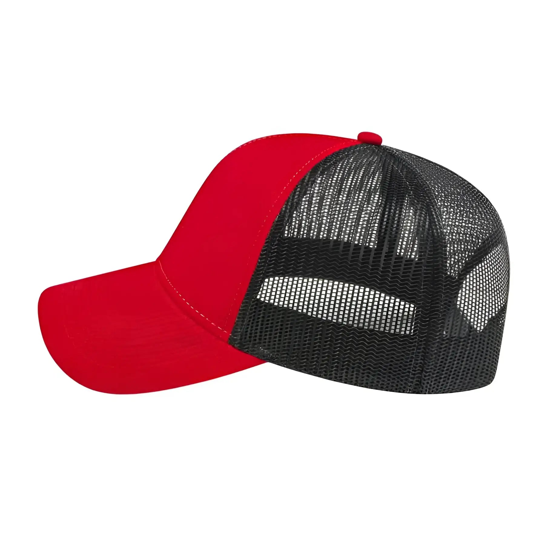 Cap America I3025 Two Tone Mesh Back Cap - Red Black - Red Black / One Size Fits Most