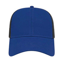 Cap America I3025 Two Tone Mesh Back Cap - Royal Black - Royal Black / One Size Fits Most
