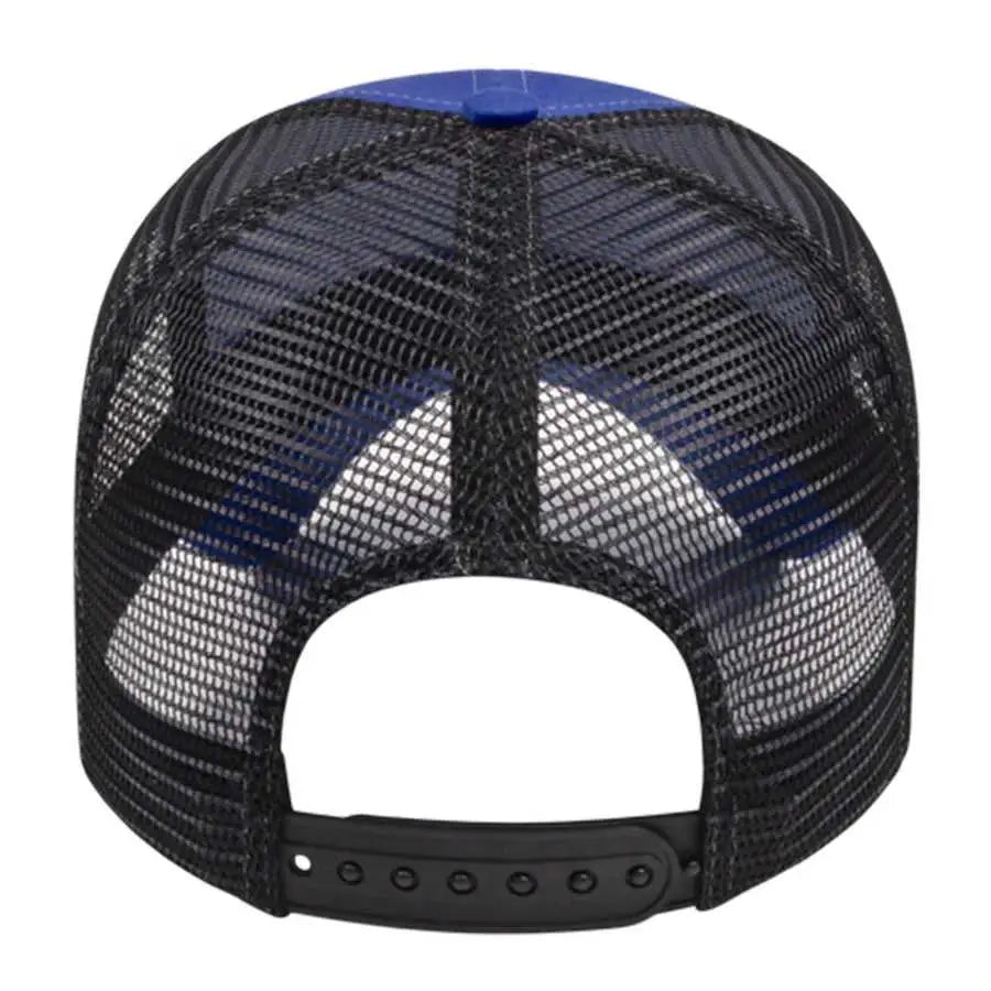 Cap America I3025 Two Tone Mesh Back Cap - Royal Black - Royal Black / One Size Fits Most