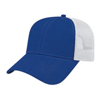 Cap America I3025 Two Tone Mesh Back Cap Royal White Royal White / One Size Fits Most