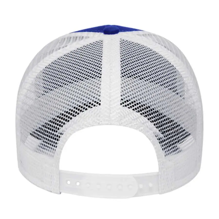 Cap America I3025 Two Tone Mesh Back Cap - Royal White - Royal White / One Size Fits Most