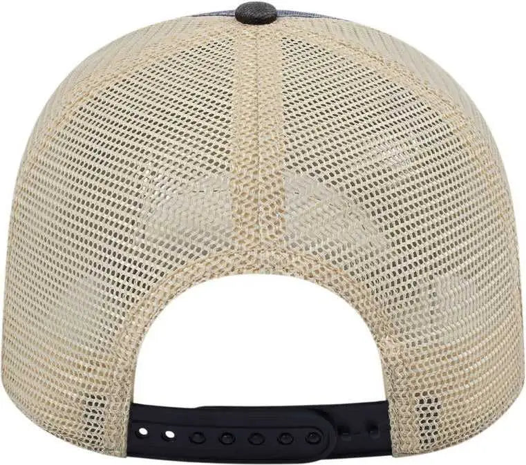 Cap America I3027 Washed Pigment Dyed with Washed Mesh Cap - Black Stone - Black Ivory / One Size Fits Most
