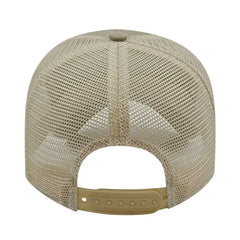 Cap America I3027 Washed Pigment Dyed with Washed Mesh Cap - Khaki Stone - Khaki Ivory / One Size Fits Most