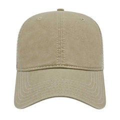 Cap America I3027 Washed Pigment Dyed with Washed Mesh Cap - Khaki Stone - Khaki Ivory / One Size Fits Most