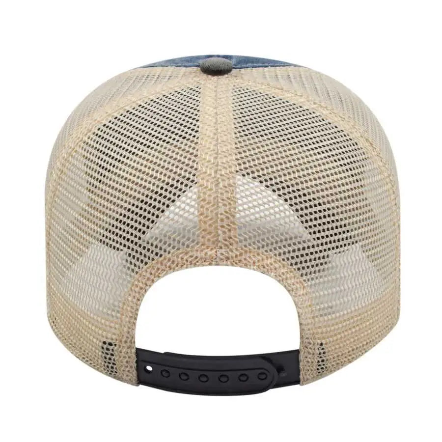 Cap America I3027 Washed Pigment Dyed with Washed Mesh Cap - Navy Black Stone - Navy Black / One Size Fits Most