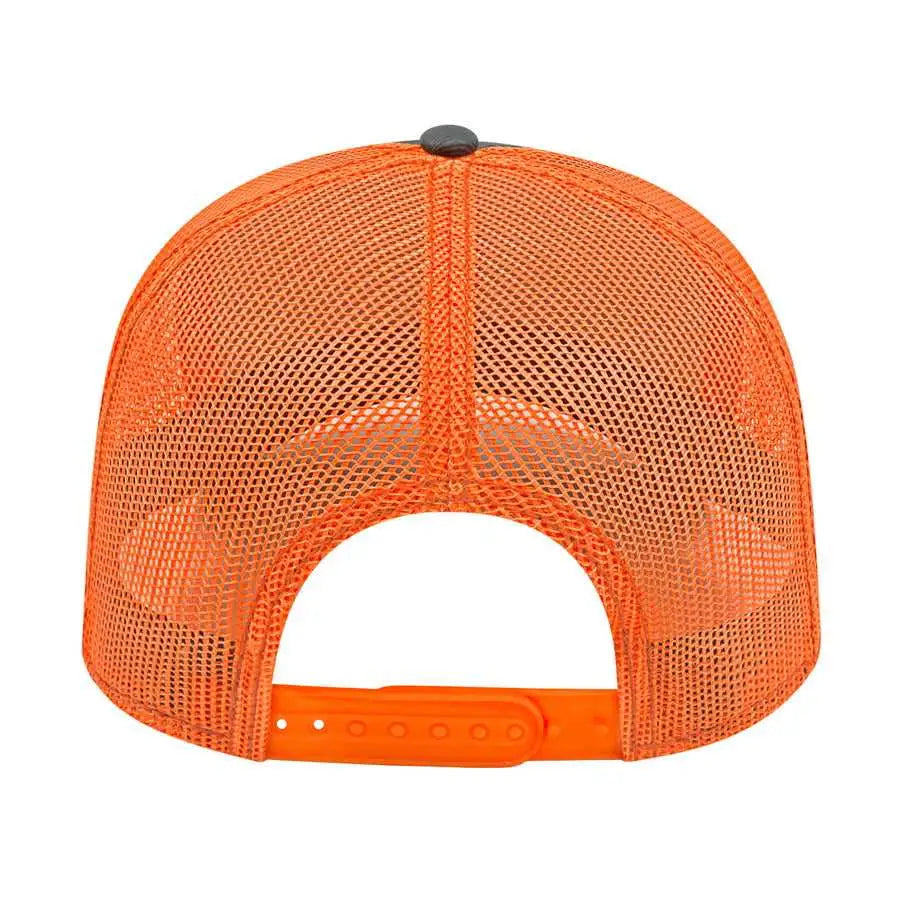 Cap America I3028 Modified Flat Bill with Mesh Back Cap - Caramel Blaze - Tan Blaze / One Size Fits Most