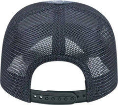Cap America i3032 Enzyme Washed Slub Cotton Mesh Back Cap - Navy - Navy / One Size Fits Most