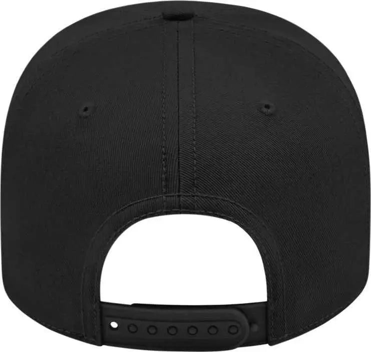 Cap America I3034 Chino Twill with Snap Tab Closure Cap - Black - Black / One Size Fits Most