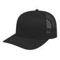 Cap America I3038 Poly/Cotton Mesh Back Cap Black Black / One Size Fits Most