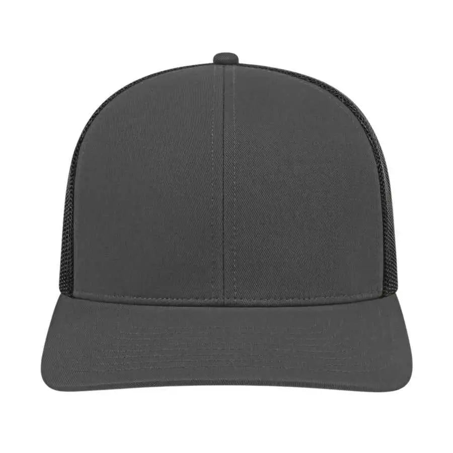 Cap America I3038 Poly/Cotton Mesh Back Cap - Charcoal Black - Dark Gray Black / One Size Fits Most