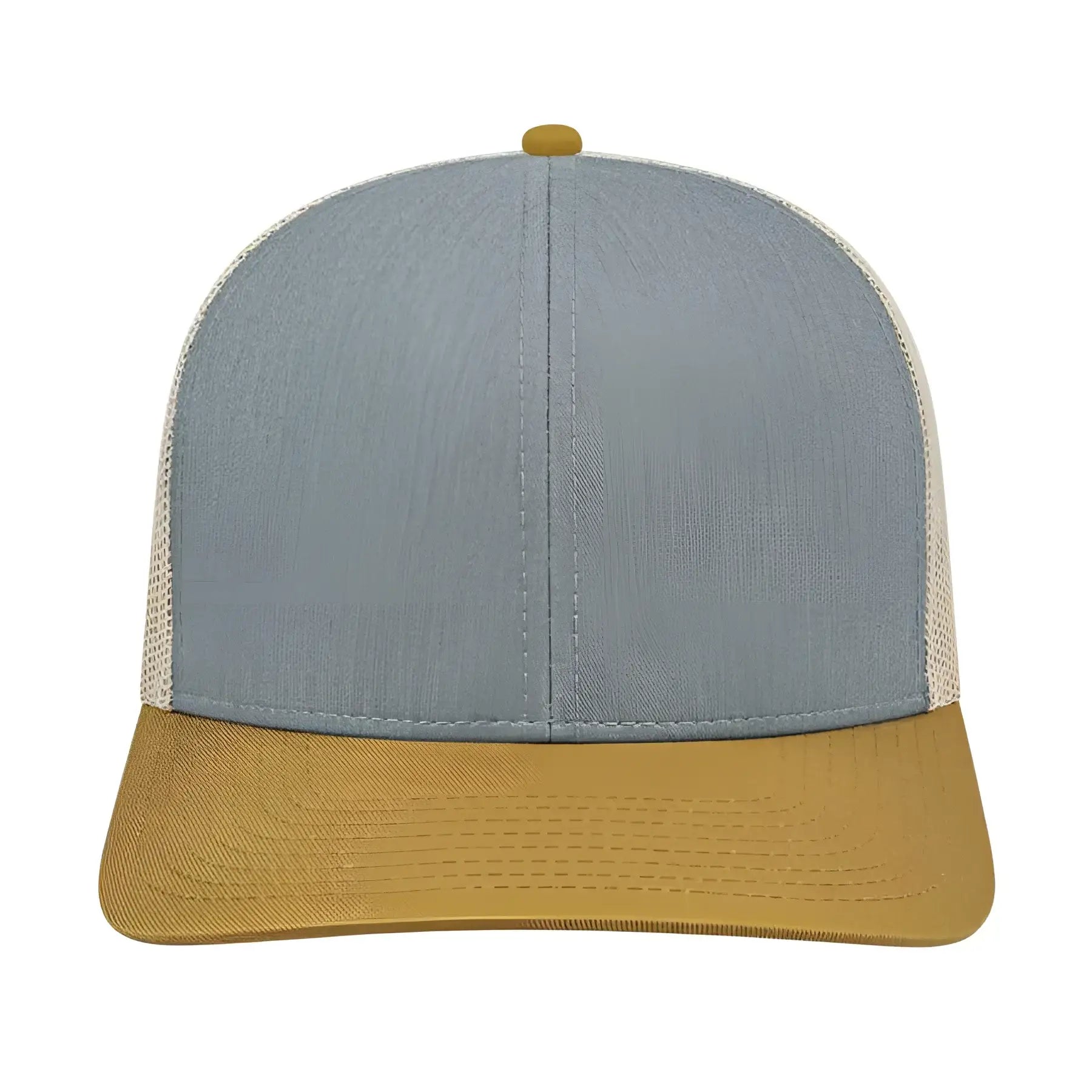 Cap America I3038 Poly/Cotton Mesh Back Cap - Heather Amber Stone - Gray Orange / One Size Fits Most