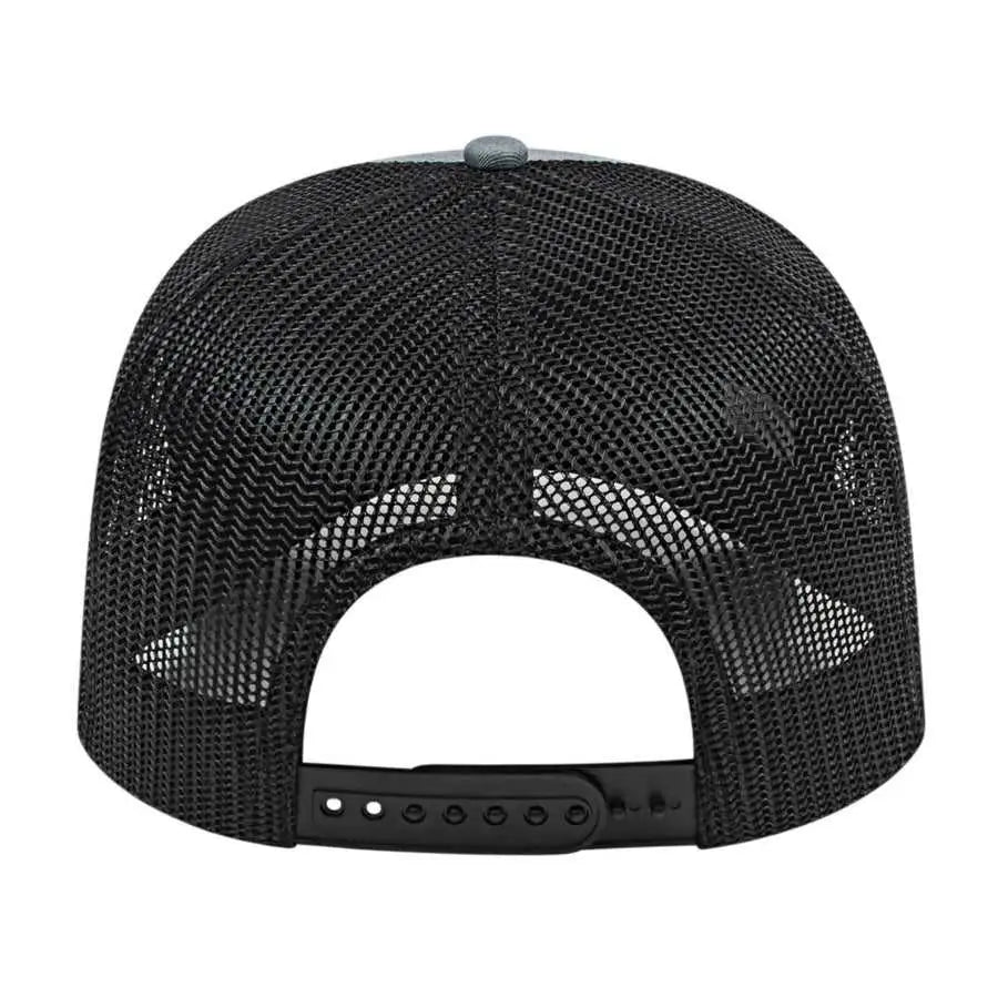 Cap America I3038 Poly/Cotton Mesh Back Cap - Heather Black - Gray Black / One Size Fits Most
