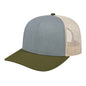 Cap America I3038 Poly/Cotton Mesh Back Cap Heather Loden Stone Gray Dark Gray / One Size Fits Most