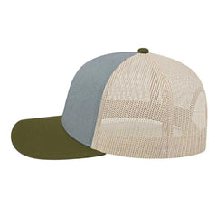 Cap America I3038 Poly/Cotton Mesh Back Cap Heather Loden Stone Gray Dark Gray / One Size Fits Most