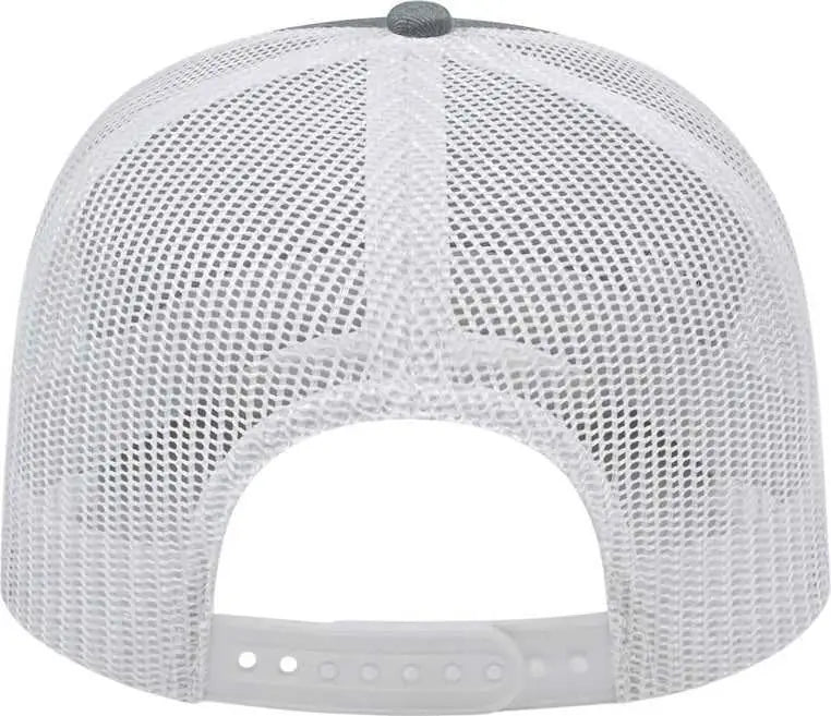 Cap America I3038 Poly/Cotton Mesh Back Cap - Heather White - Gray White / One Size Fits Most