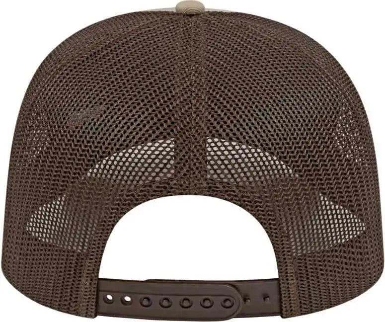 Cap America I3038 Poly/Cotton Mesh Back Cap - Khaki Brown - Khaki Coffee / One Size Fits Most