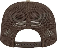 Cap America I3038 Poly/Cotton Mesh Back Cap Khaki Brown Khaki Coffee / One Size Fits Most